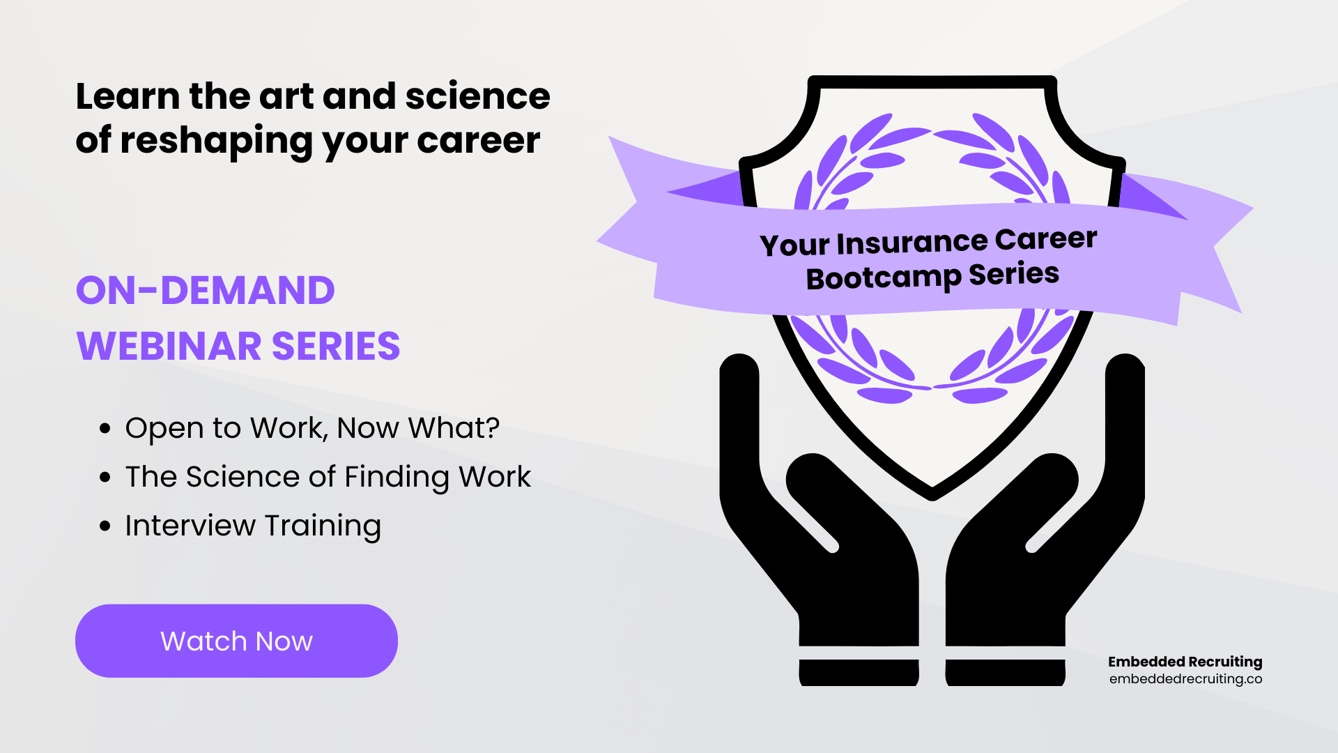 Learn the art and science of reshaping your career. On-demand Career Bootcamp Series | Watch Today